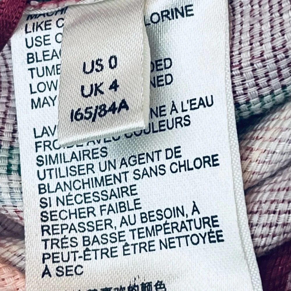 Free People La Paz Slim Festival Striped Crop Pants Size 0 - Picture 7 of 9